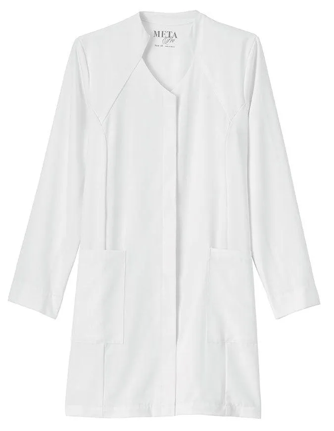 Meta Pro Women's 35 inch Stand Up Collar Stretch Labcoat