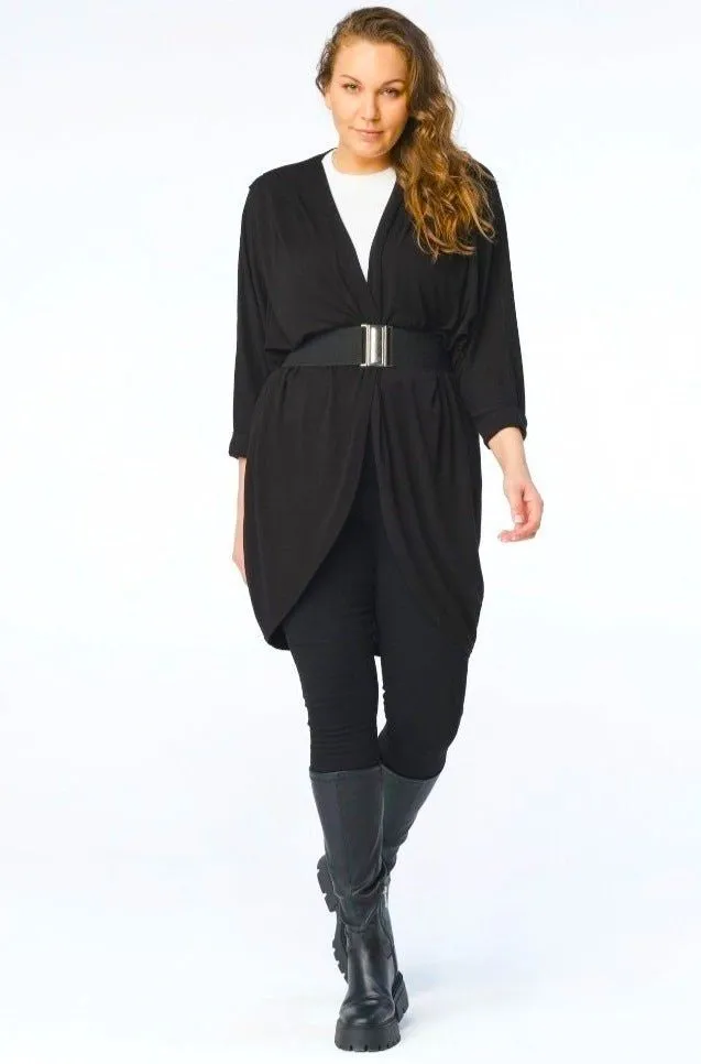 Mia Cocoon Cardigan // Black