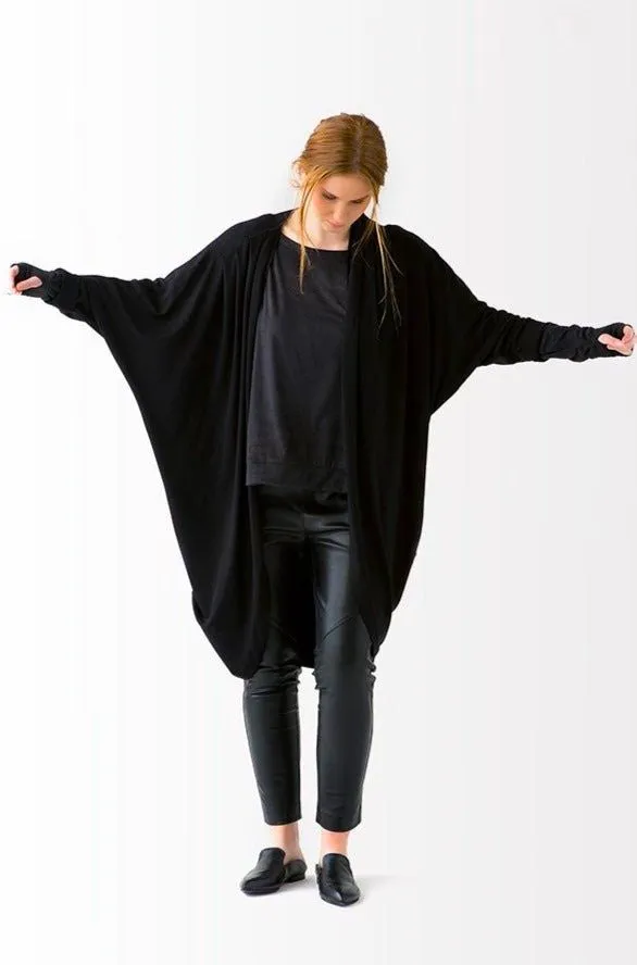 Mia Cocoon Cardigan // Black