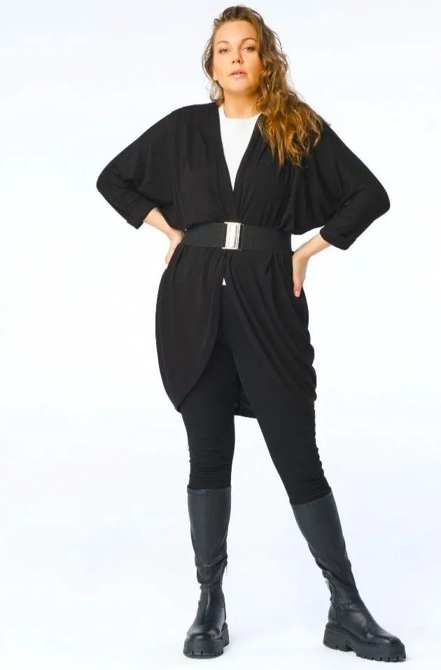 Mia Cocoon Cardigan // Black