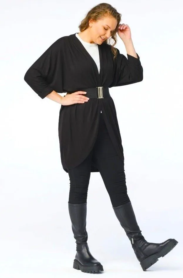 Mia Cocoon Cardigan // Black