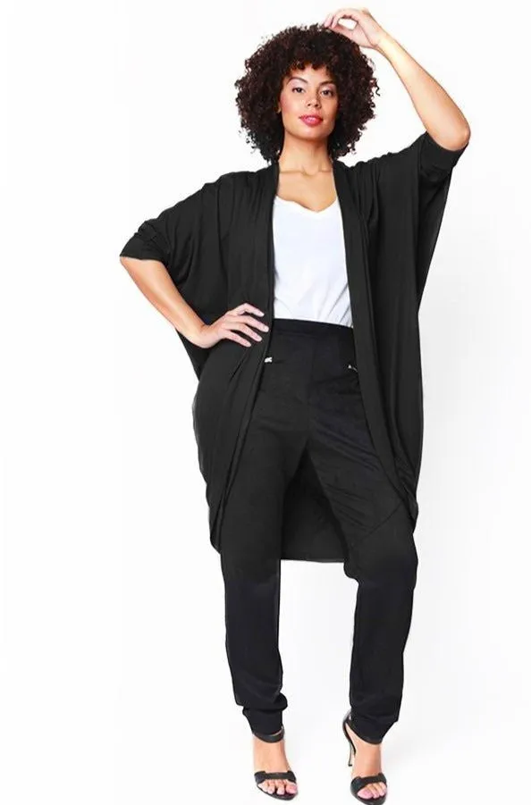 Mia Cocoon Cardigan // Black