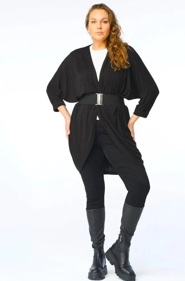 Mia Cocoon Cardigan // Black