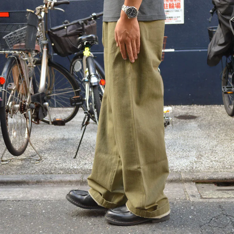 MOMOTARO JEANS "MXPT1016" 10.5oz Selvedge Green Denim Trousers