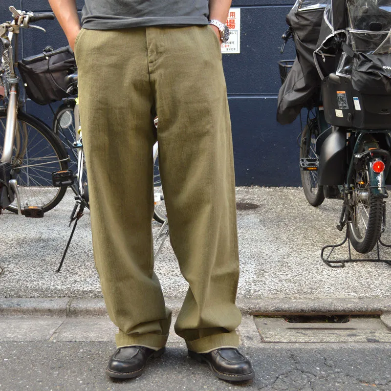 MOMOTARO JEANS "MXPT1016" 10.5oz Selvedge Green Denim Trousers