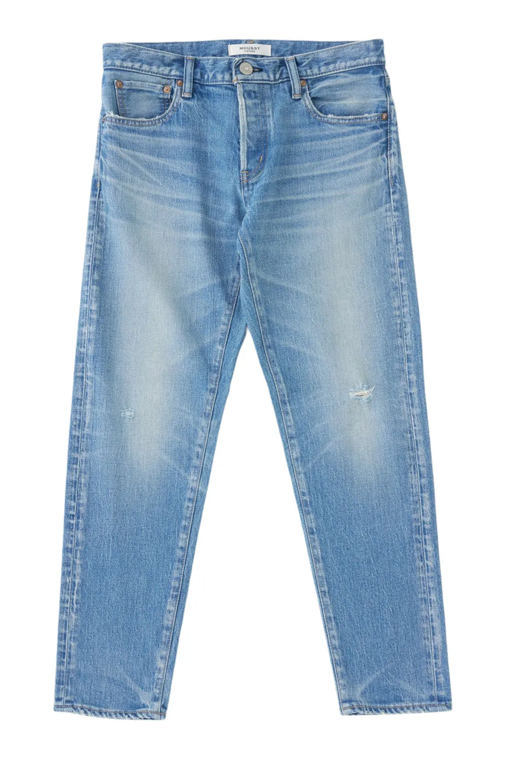 Moussy Denim Kendall Tapered Jeans in Light Blue