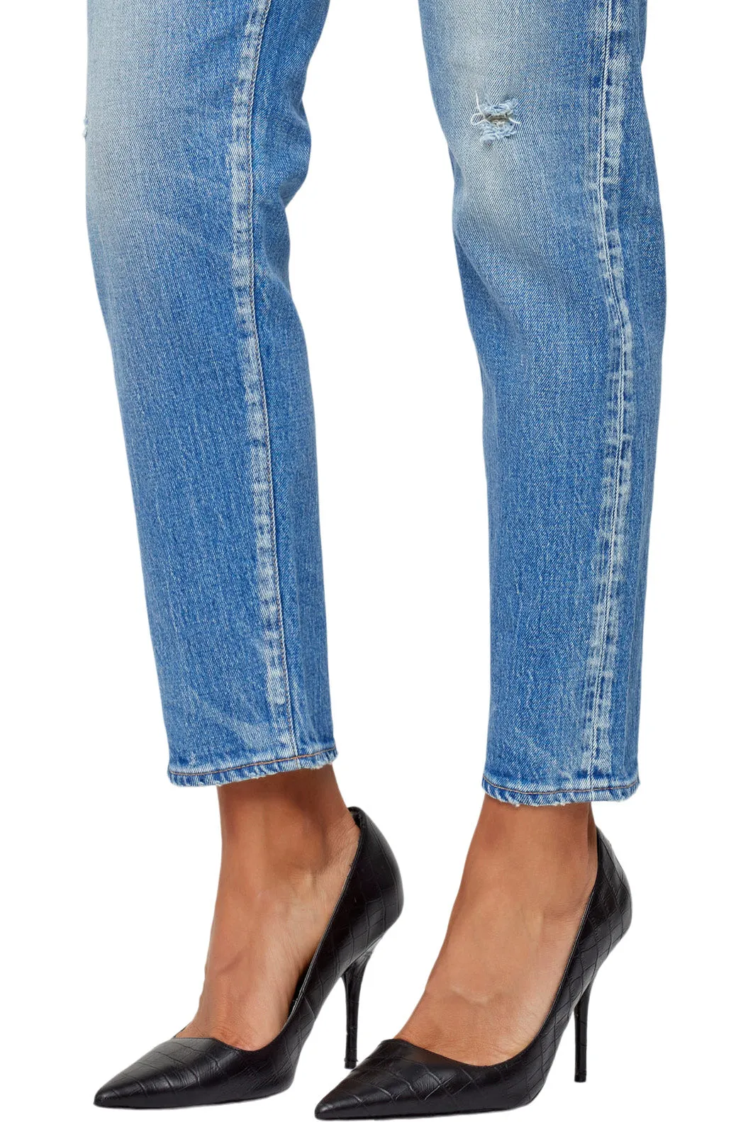 Moussy Denim Kendall Tapered Jeans in Light Blue