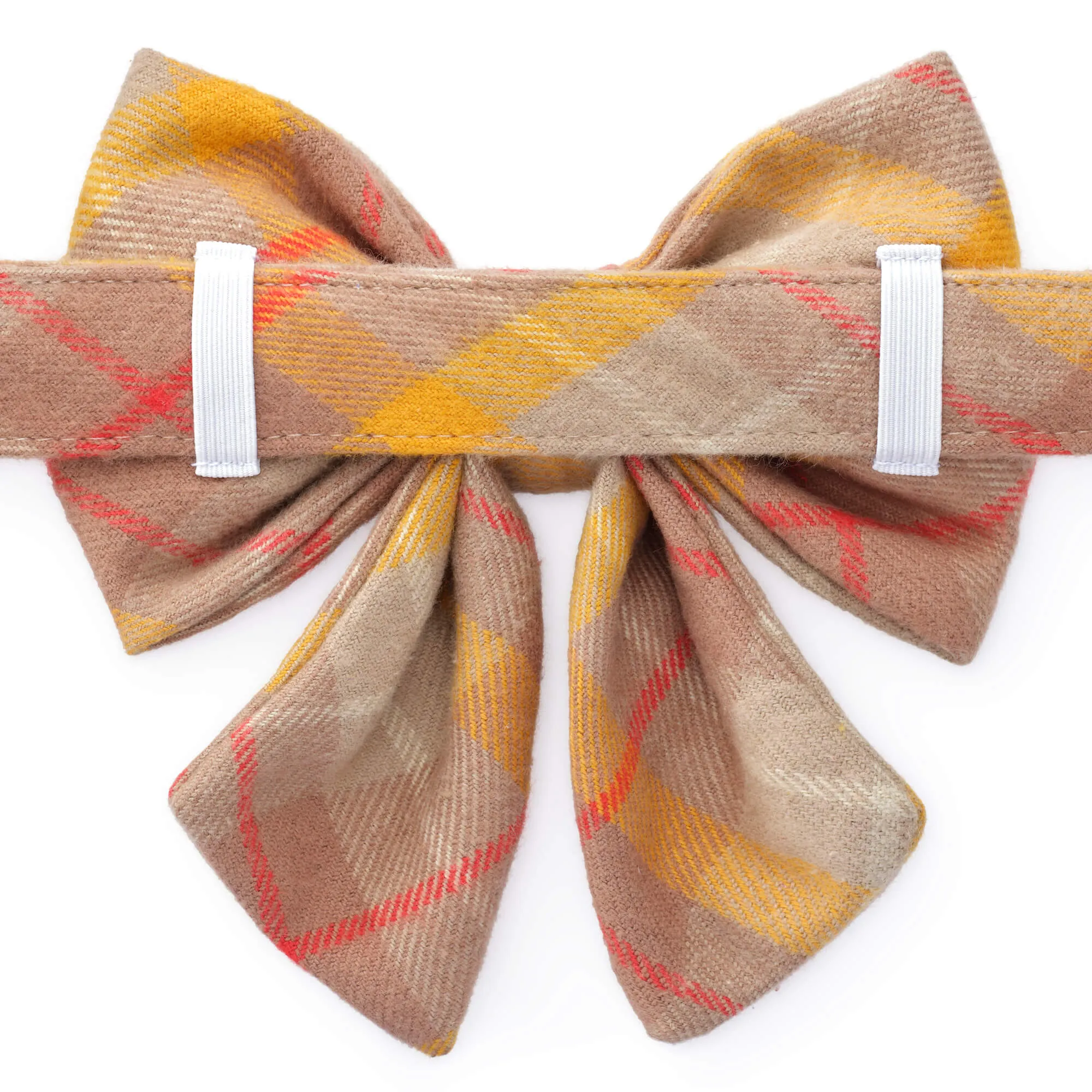 Mustard Plaid Flannel Lady Bow Collar