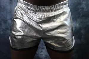 OnF Booty Shorts in Silver with Black