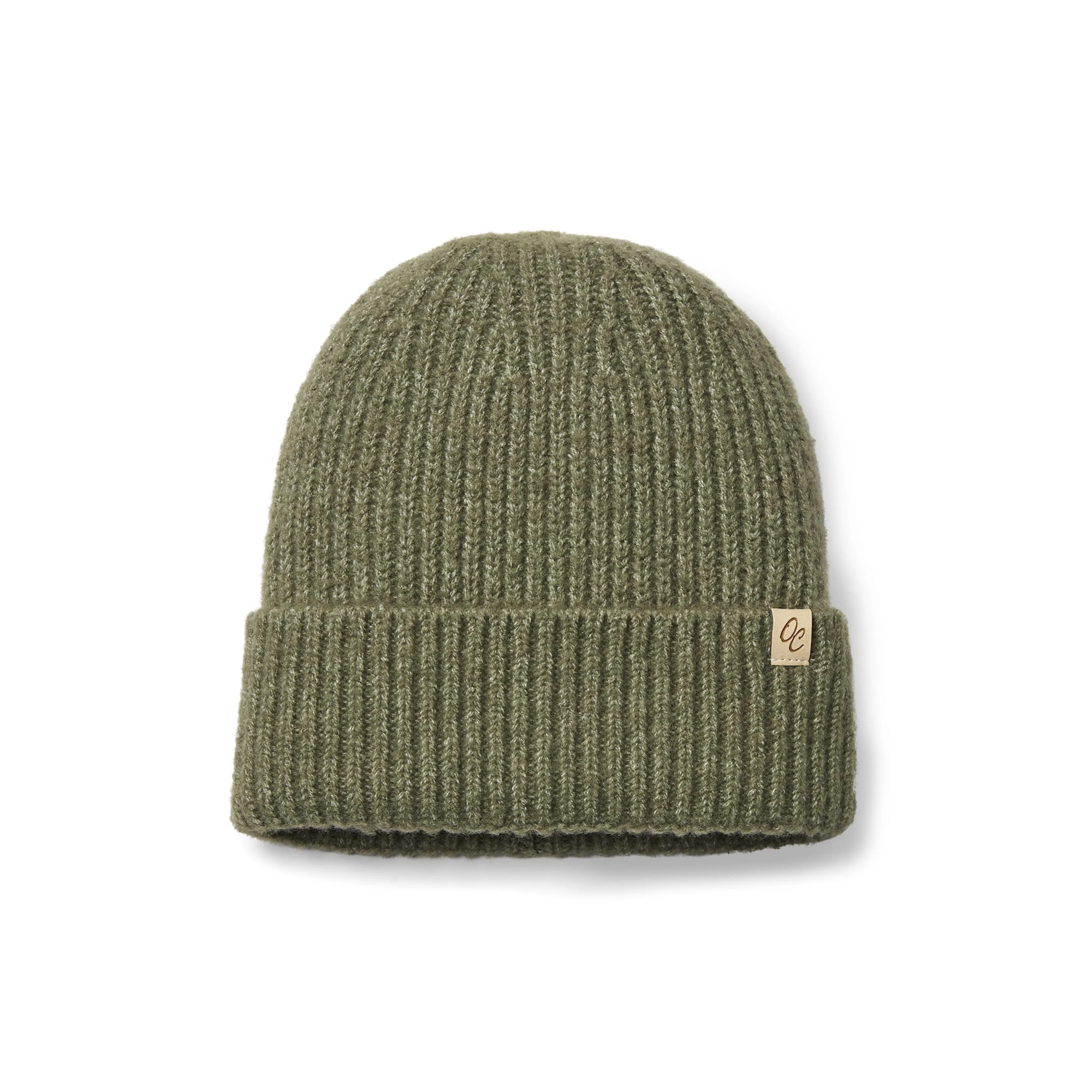 Only Curls Satin Lined Beanie - Ella in Olive