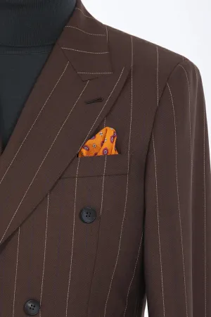 Oxford Brown Pinstripe Suit