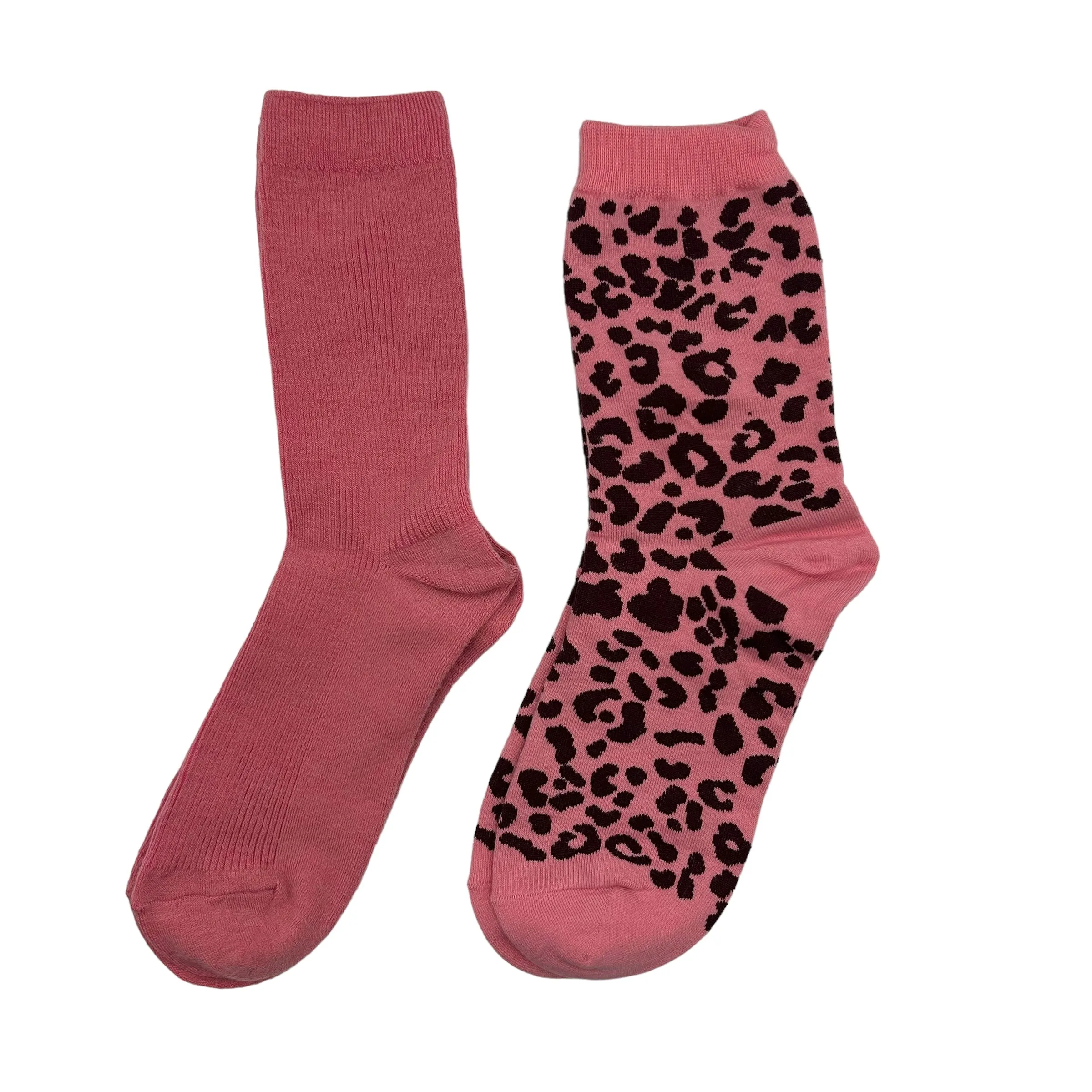 Pink Barcelona and leopard sock box duo