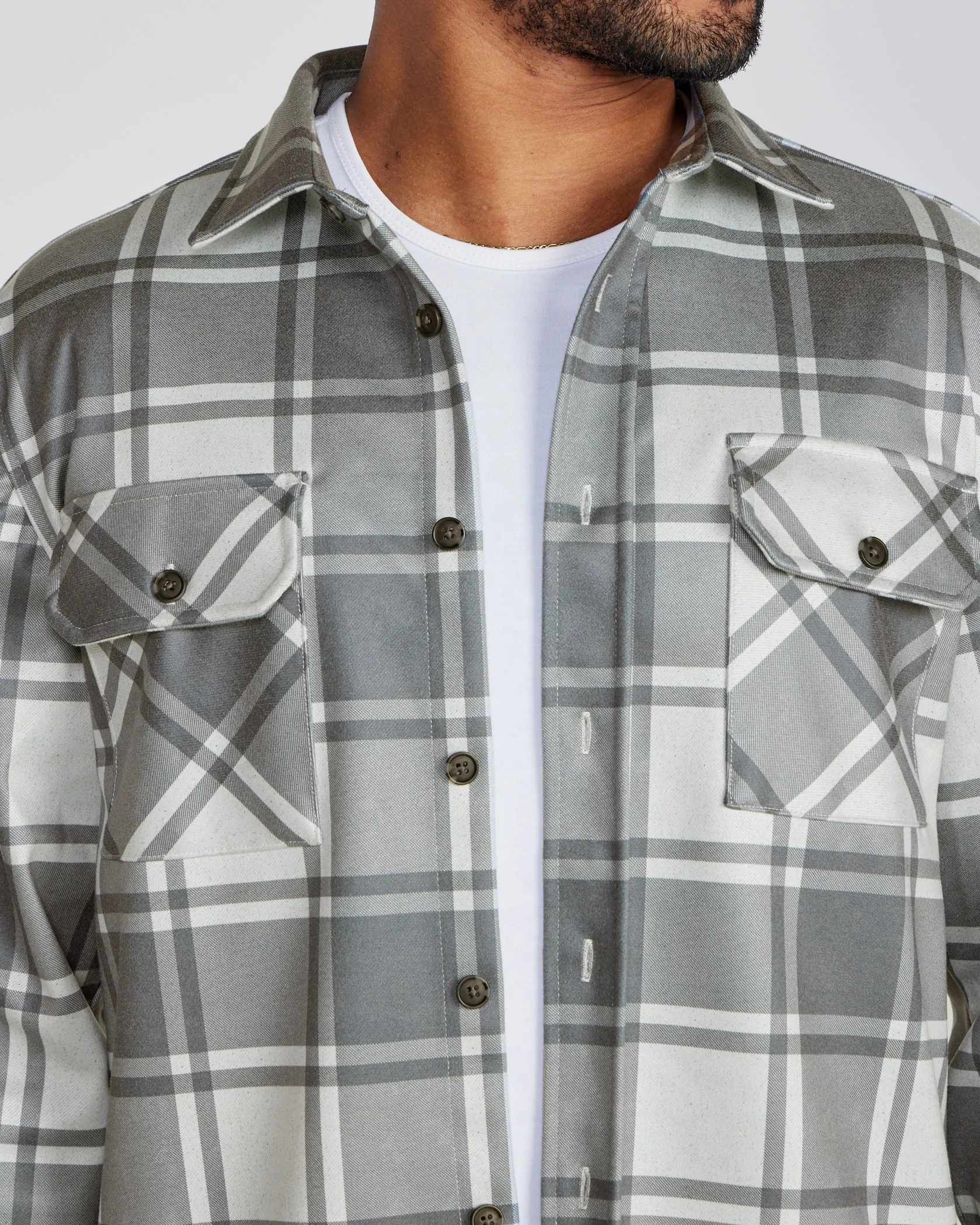 Plaid Coastal Overshirt <!-- Size L -->