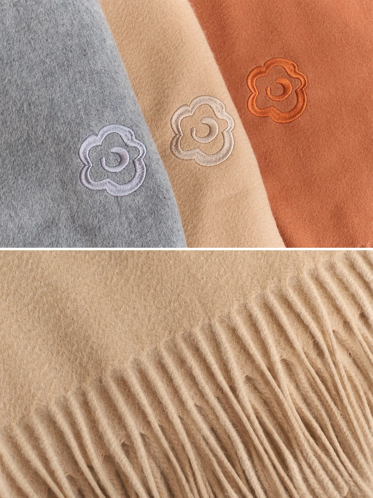 "The Big Shawl" Oversized Cashmere Wrap - Light Tan