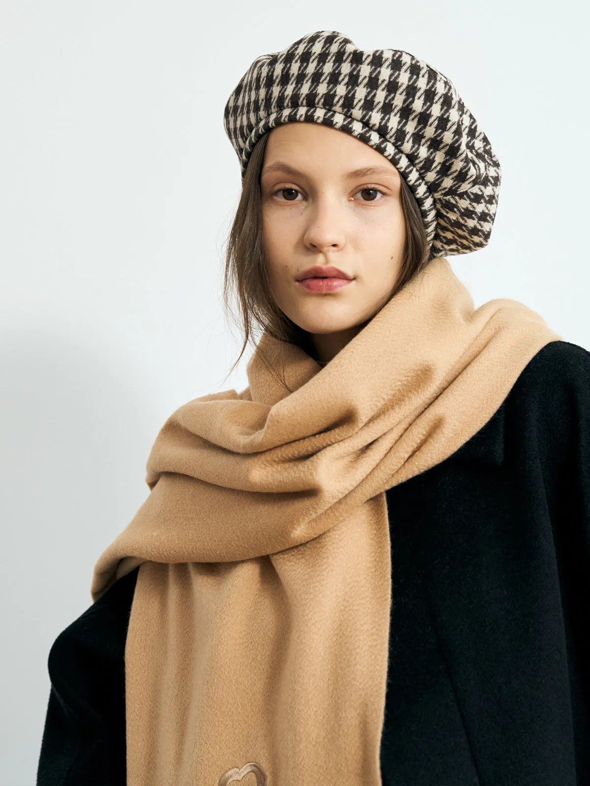 "The Big Shawl" Oversized Cashmere Wrap - Light Tan