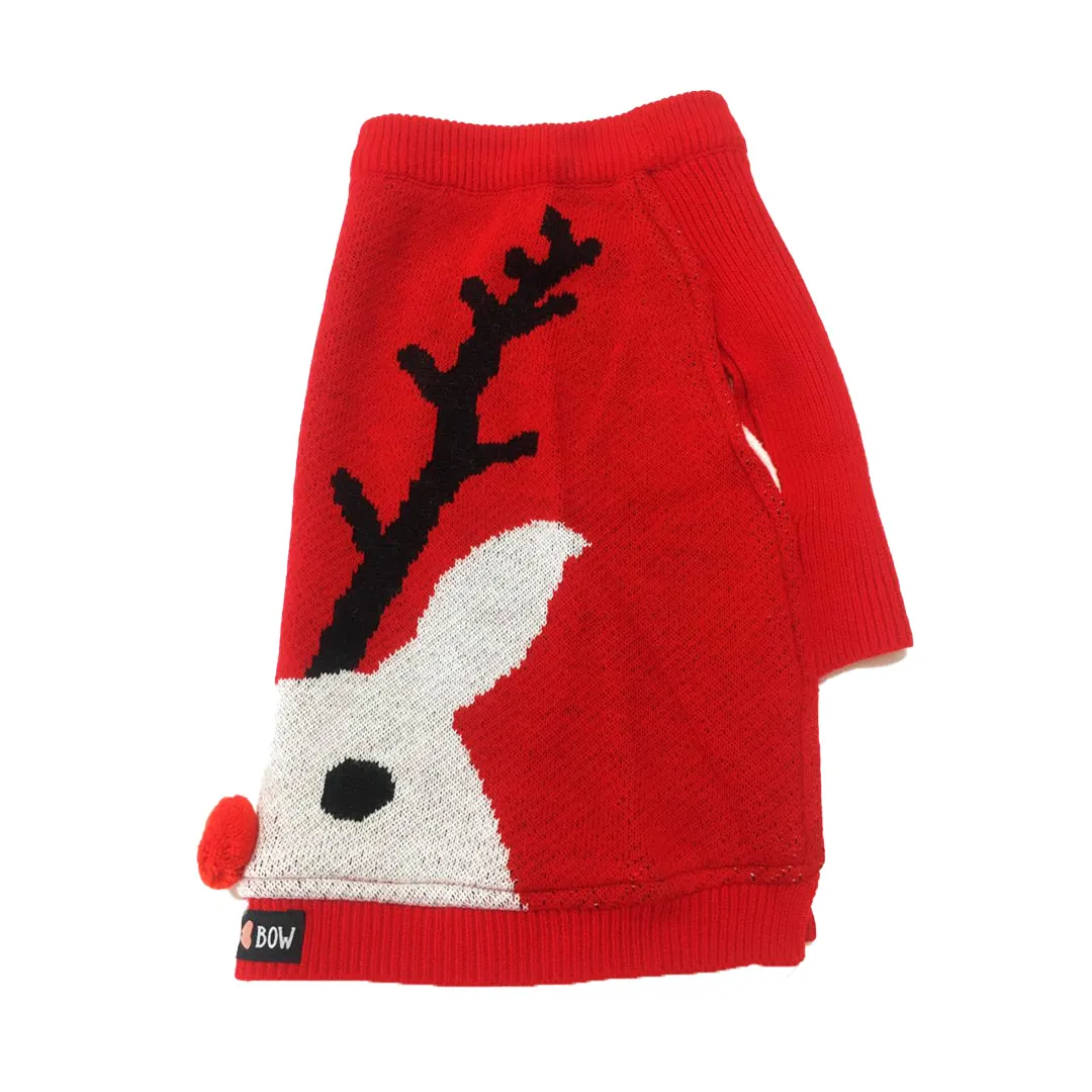 Red Reindeer Knit Sweater