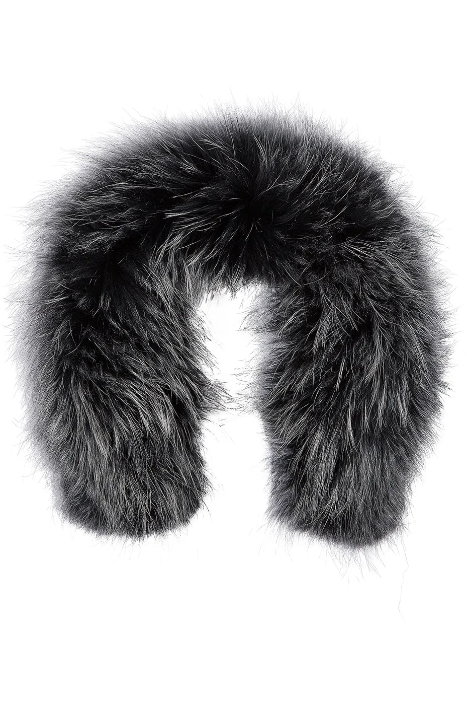 Sportalm Fur Trim in Black with Silver Tips