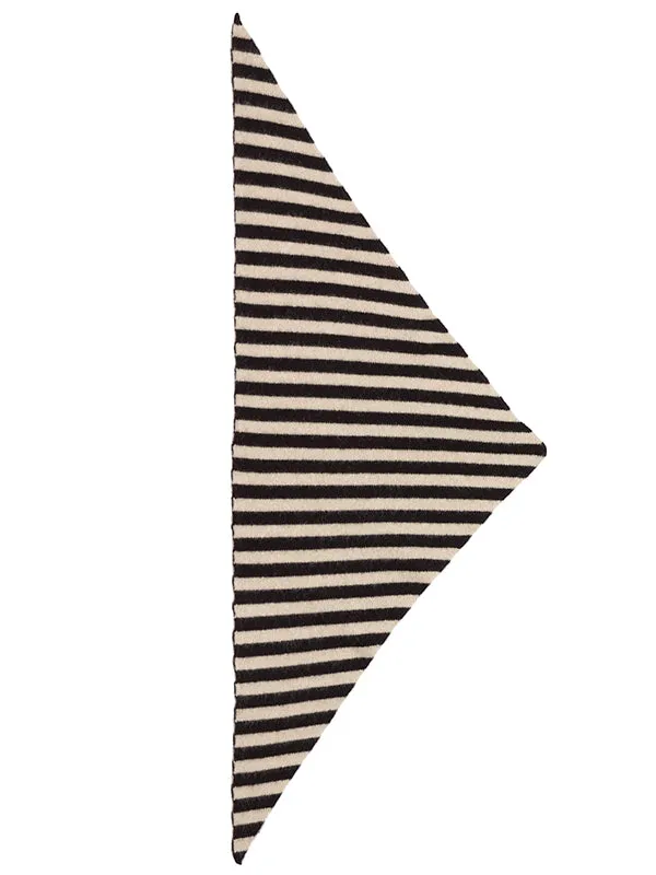 Striped Triangle Neckerchief Black & strath