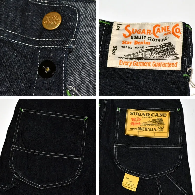 SUGAR CANE "SC41822" 11oz. BLUE DENIM WORK PANTS