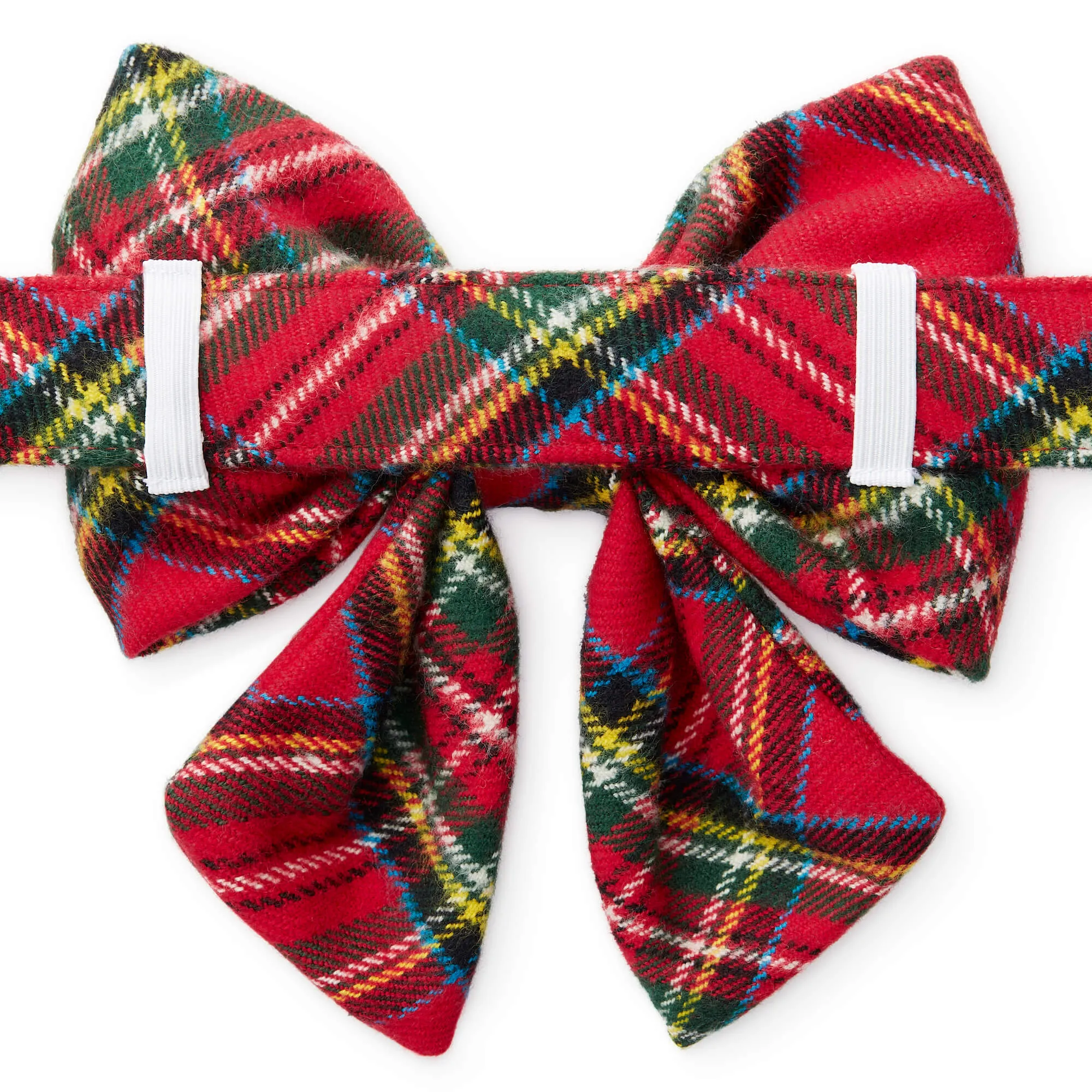 Tartan Plaid Flannel Lady Dog Bow