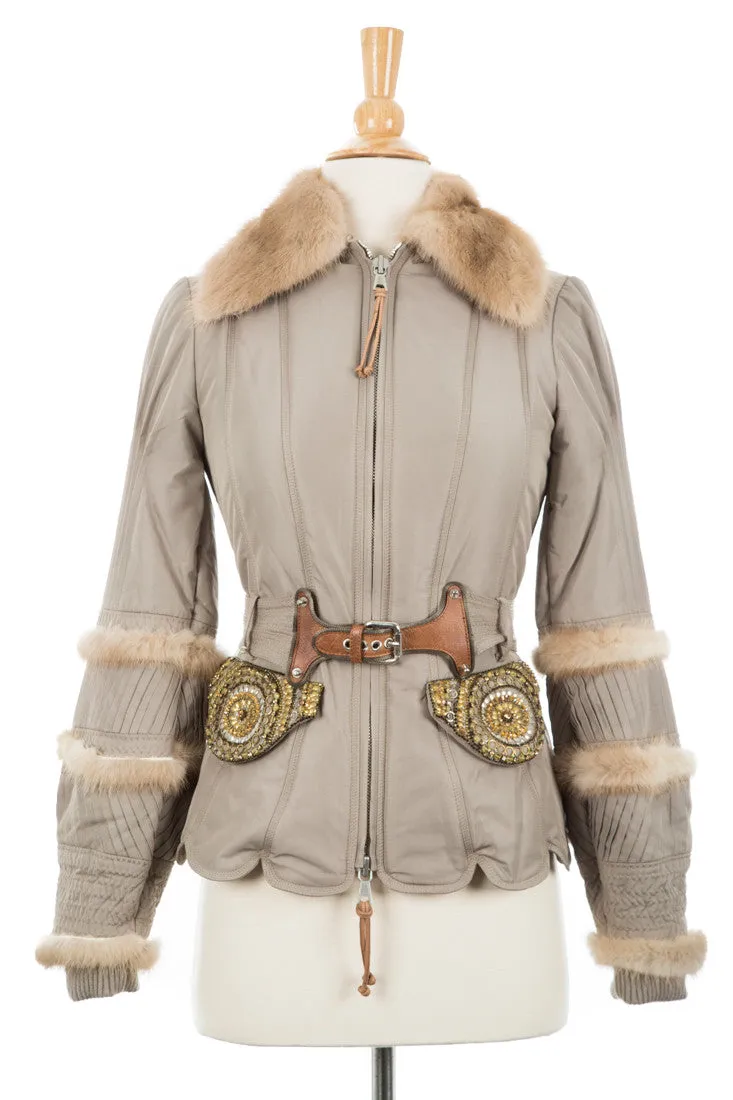 Tasche Jacket With Fur Trim