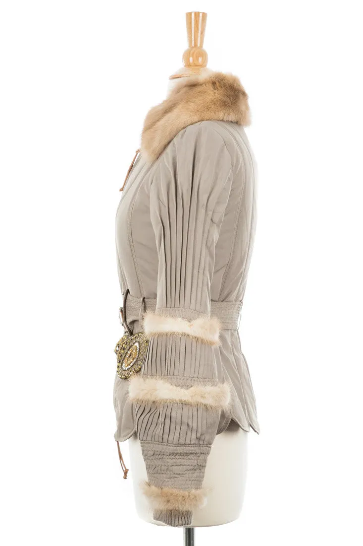 Tasche Jacket With Fur Trim