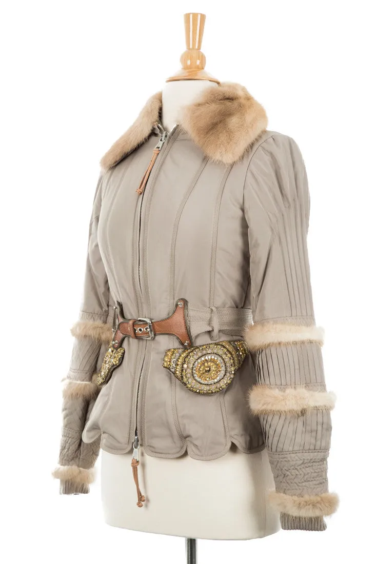 Tasche Jacket With Fur Trim