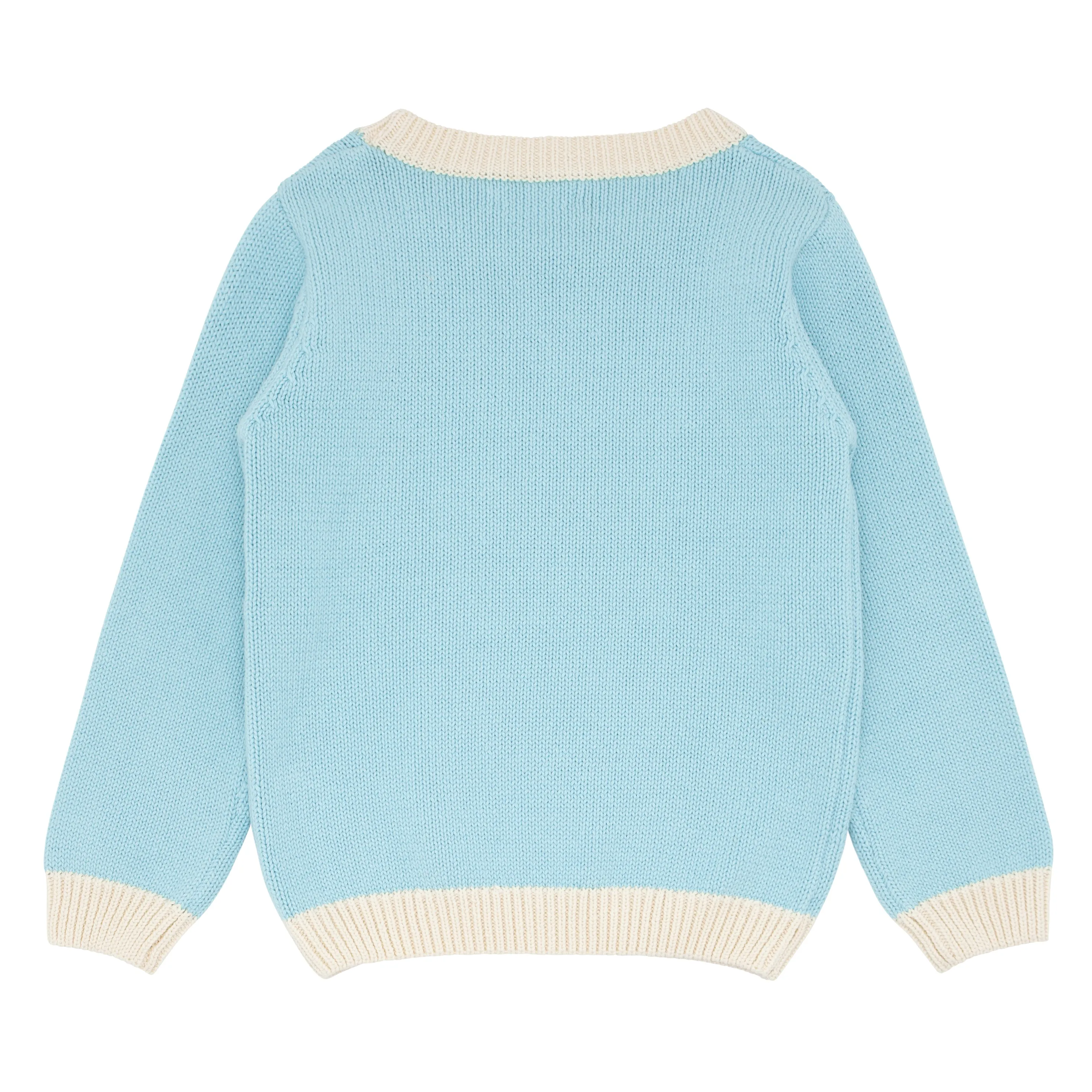 unisex pacific blue knit sweater