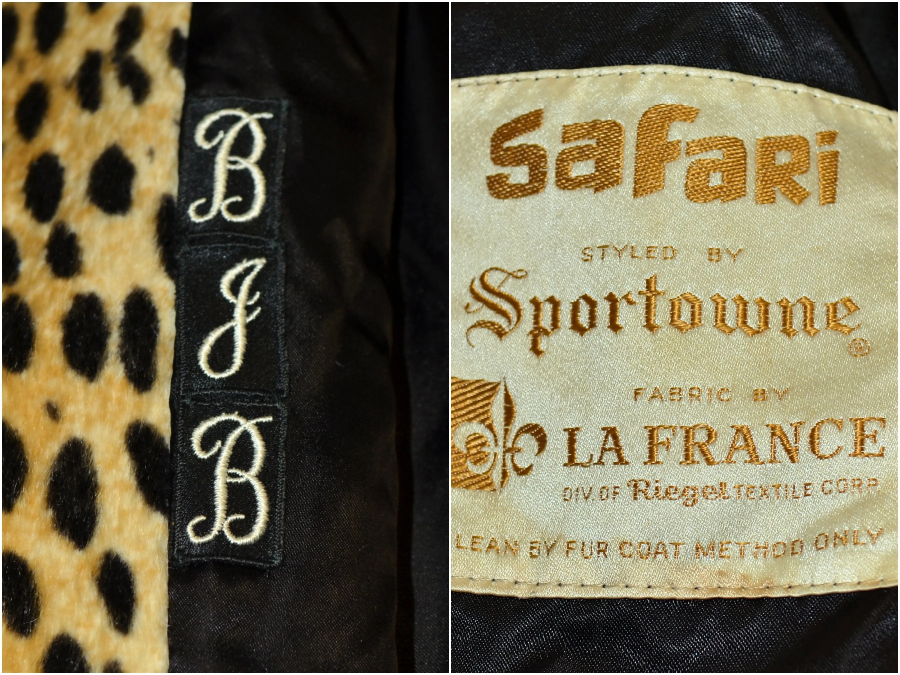 Vintage 60s 'Safari' Faux Cheetah Coat, Sportowne La France Leopard Coat S/M