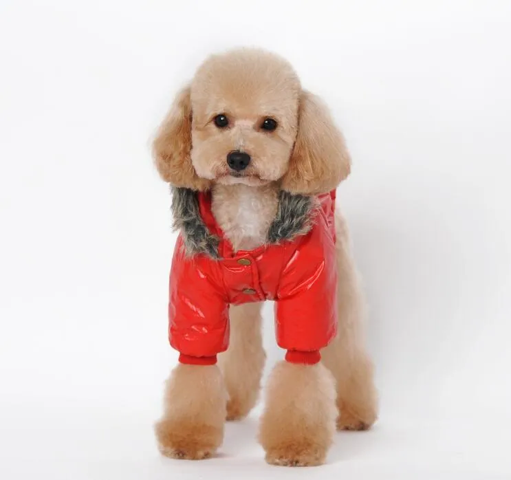 Waterproof Pet Dog Warm Clothes Puppy Jumpsuit Hoodies Vest