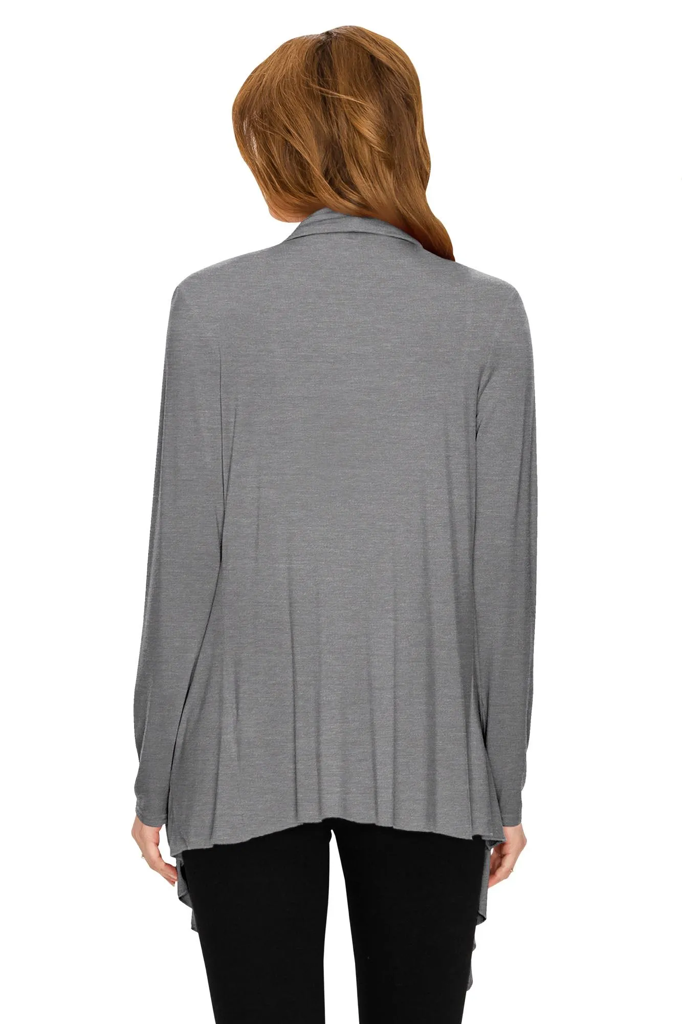 Women's Drape Front Open Cardigan