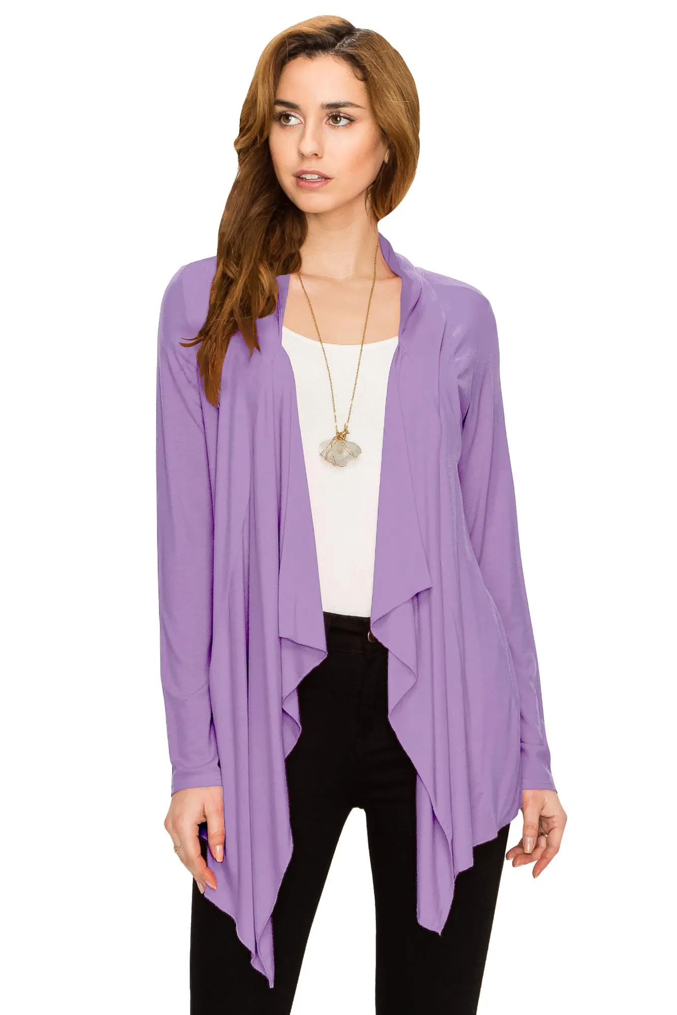 Women's Drape Front Open Cardigan