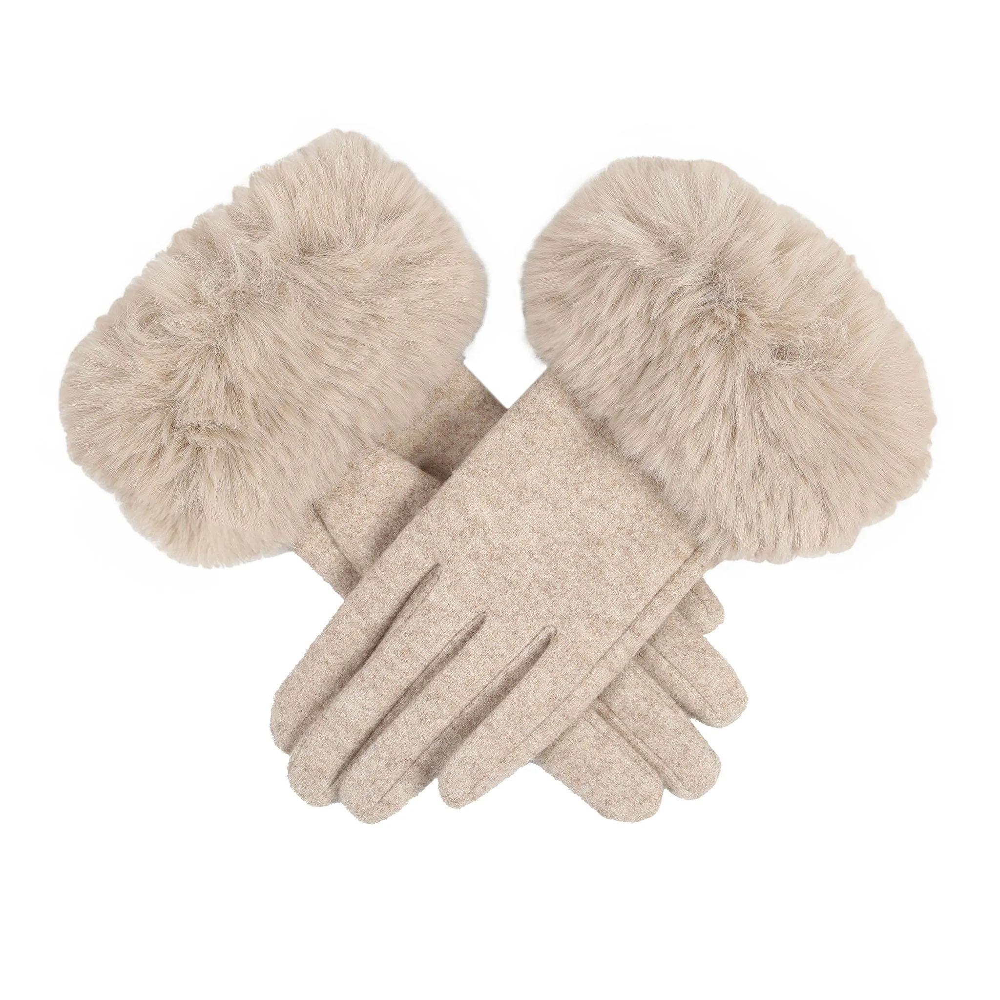 Women’s Gloves with Faux Fur Cuffs