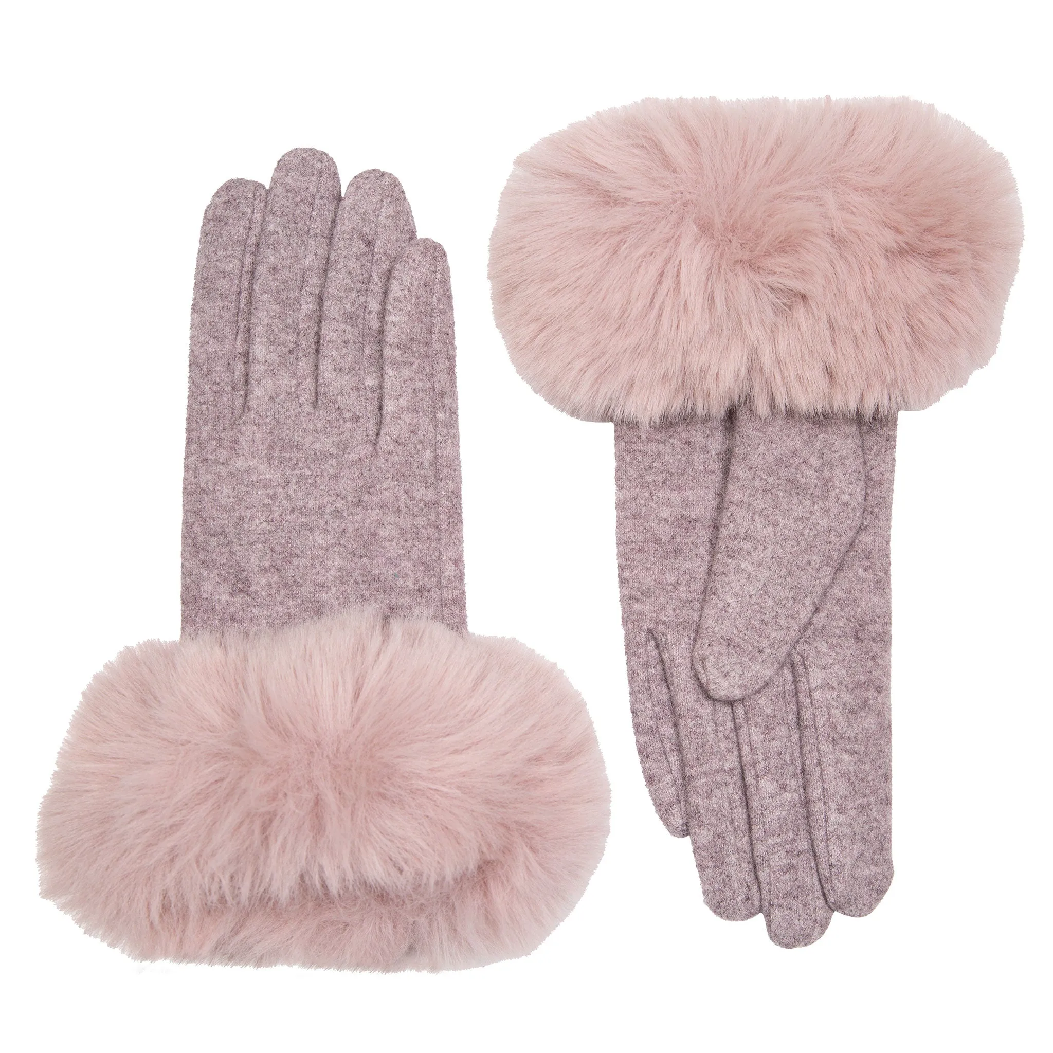 Women’s Gloves with Faux Fur Cuffs