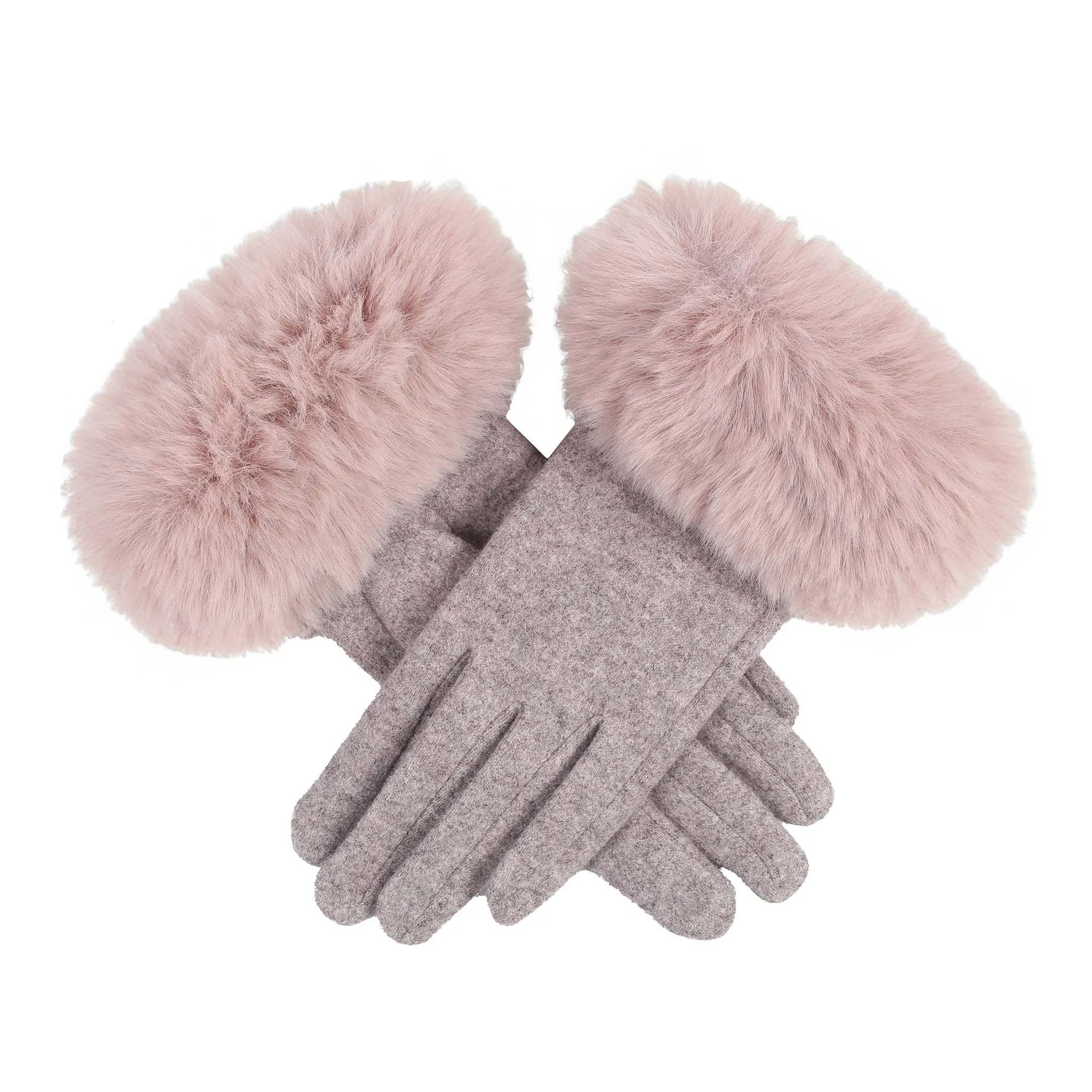 Women’s Gloves with Faux Fur Cuffs