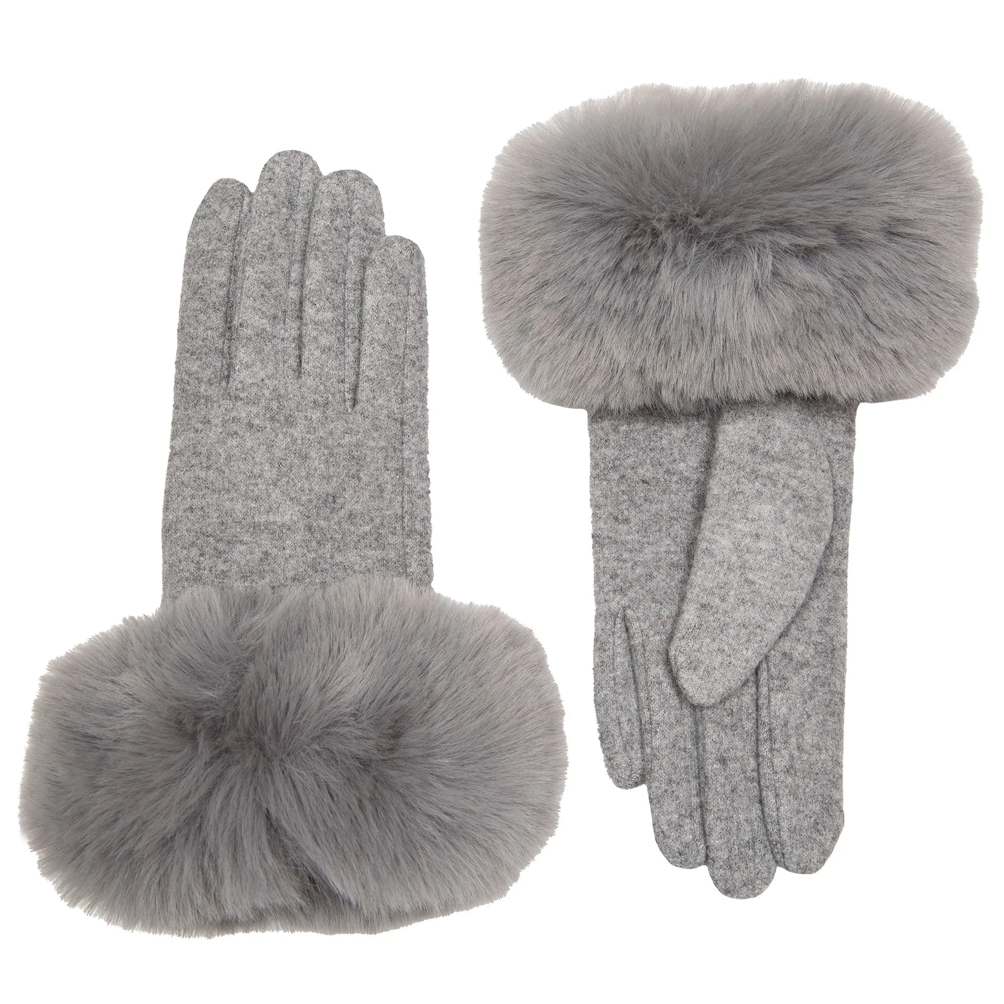 Women’s Gloves with Faux Fur Cuffs