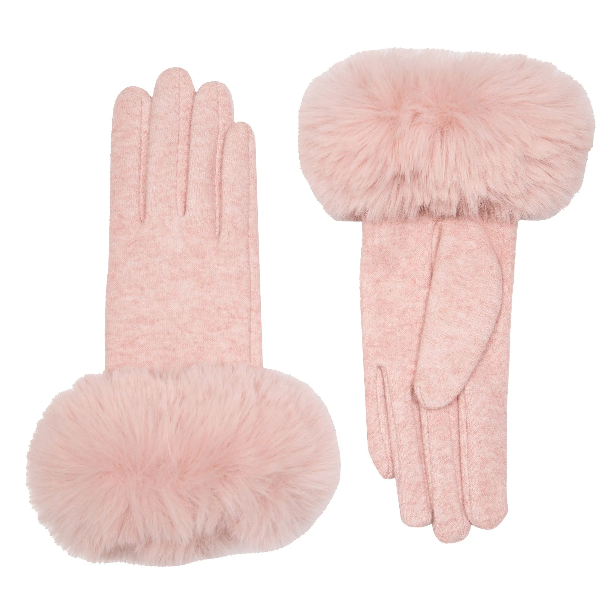 Women’s Gloves with Faux Fur Cuffs