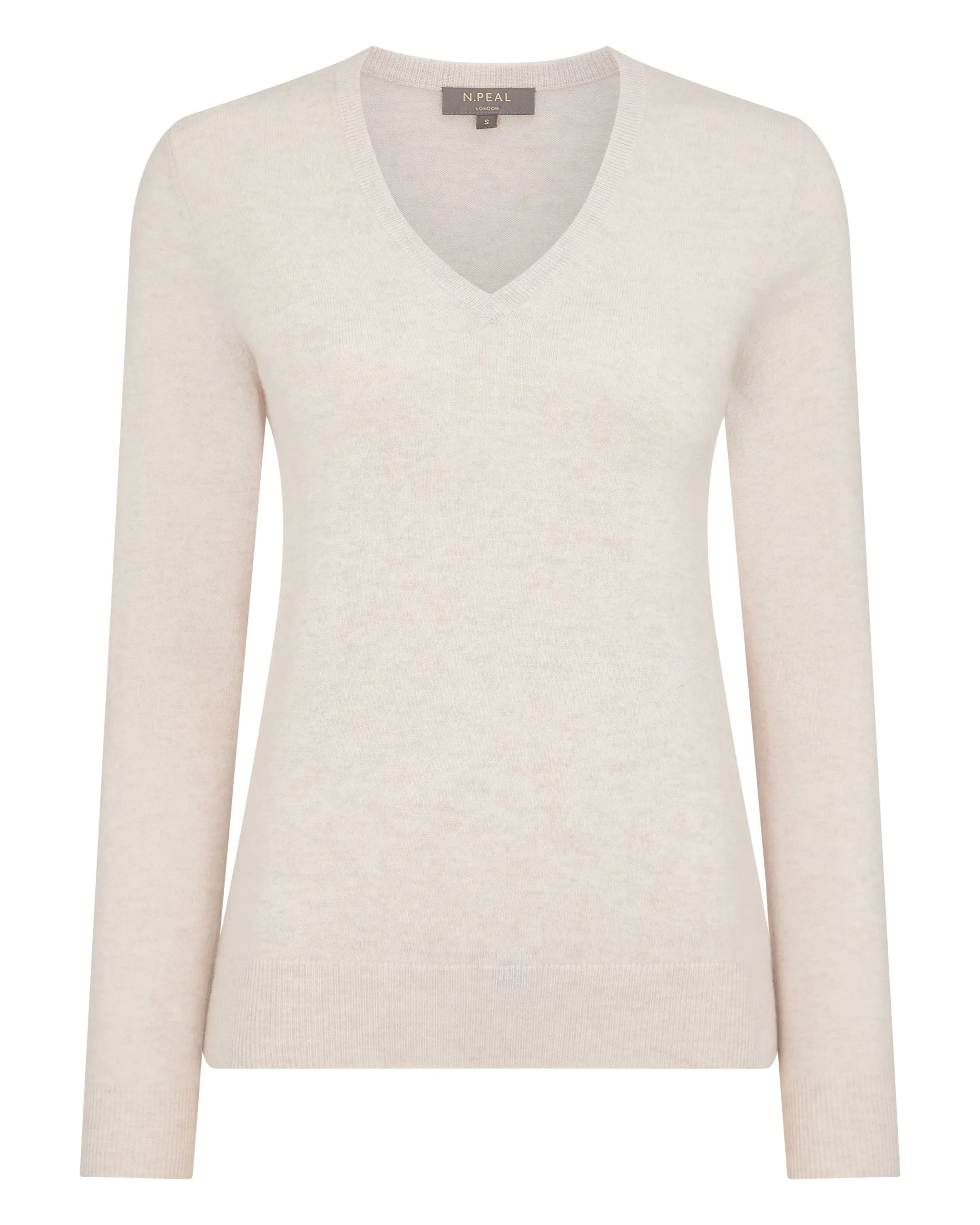 Women's Phoebe V Neck Cashmere Jumper Frost White