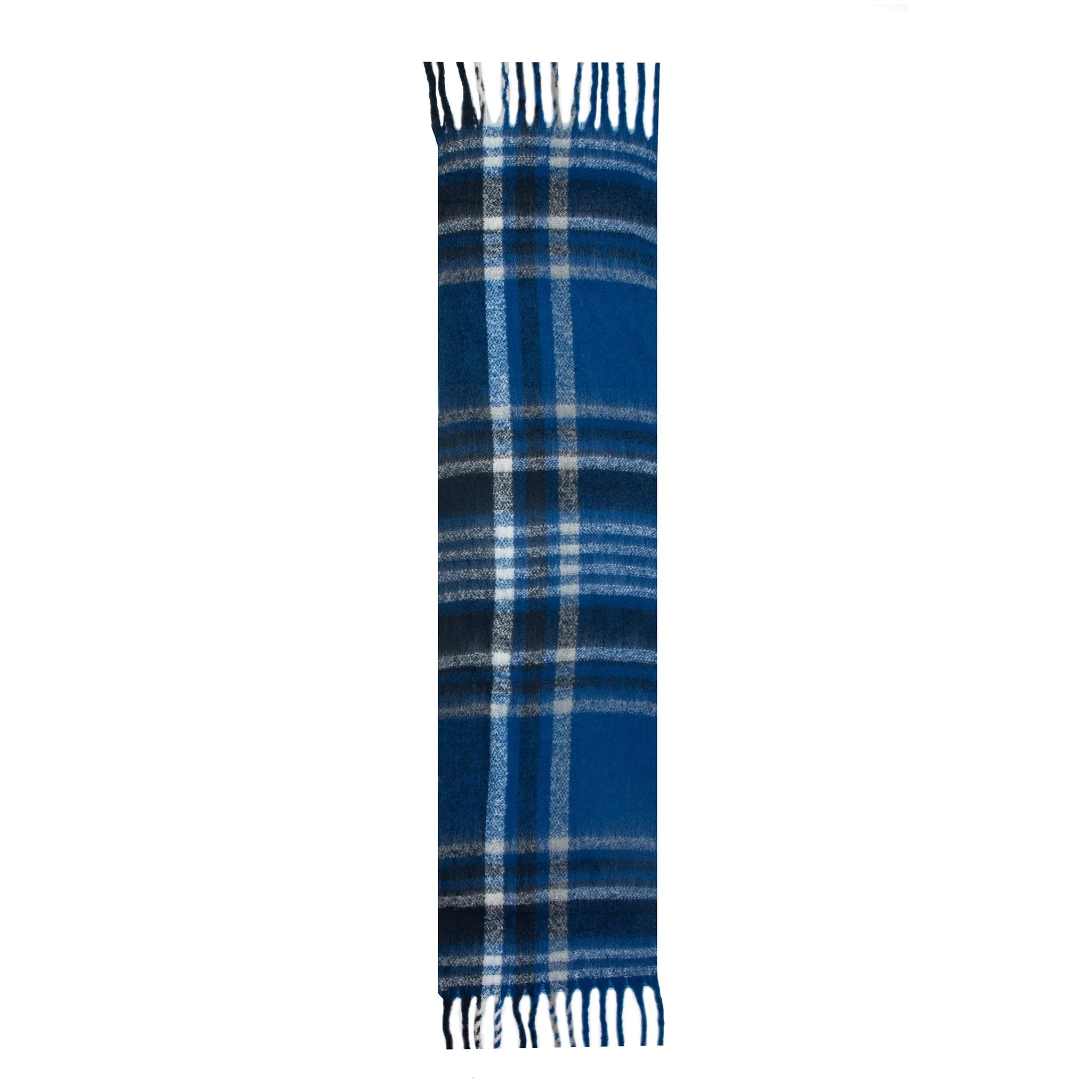 Women’s Plaid Check Scarf with Tassels