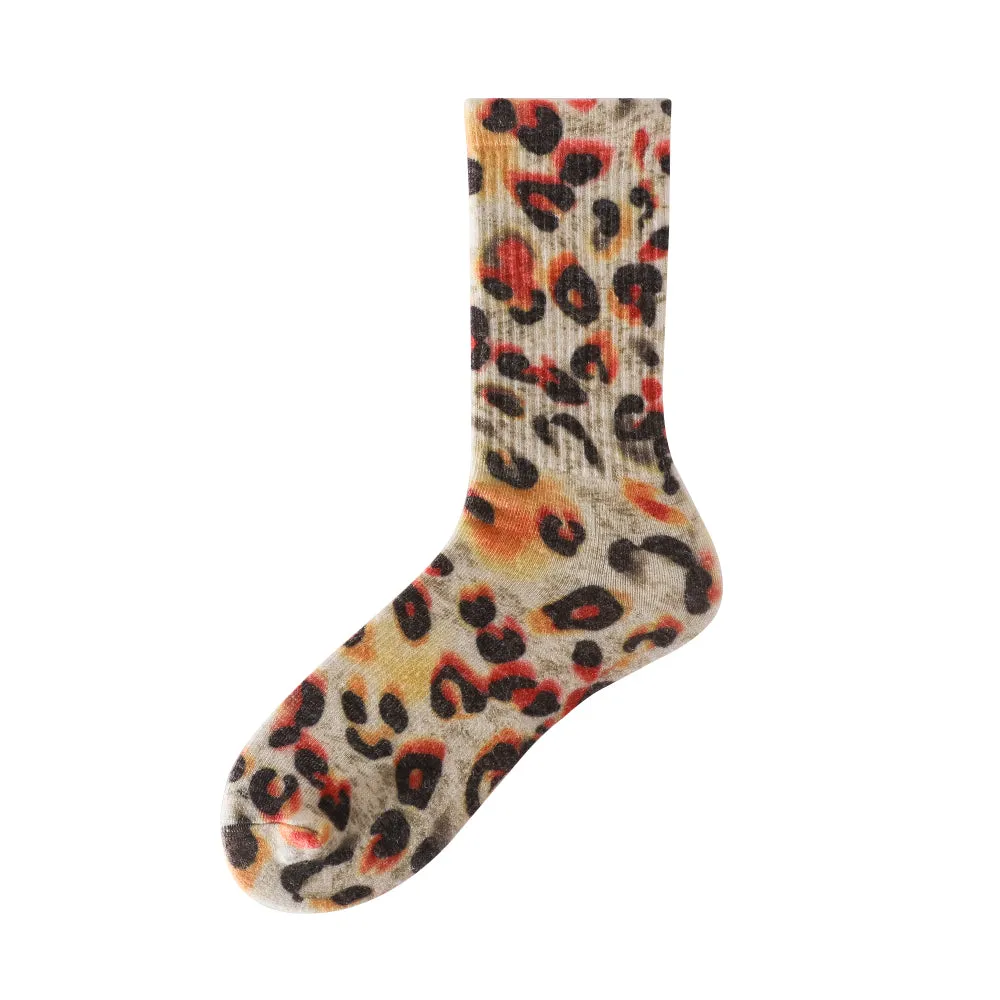 Women's Touch Wear Everyday Leopard Dots crew socks 4-packs